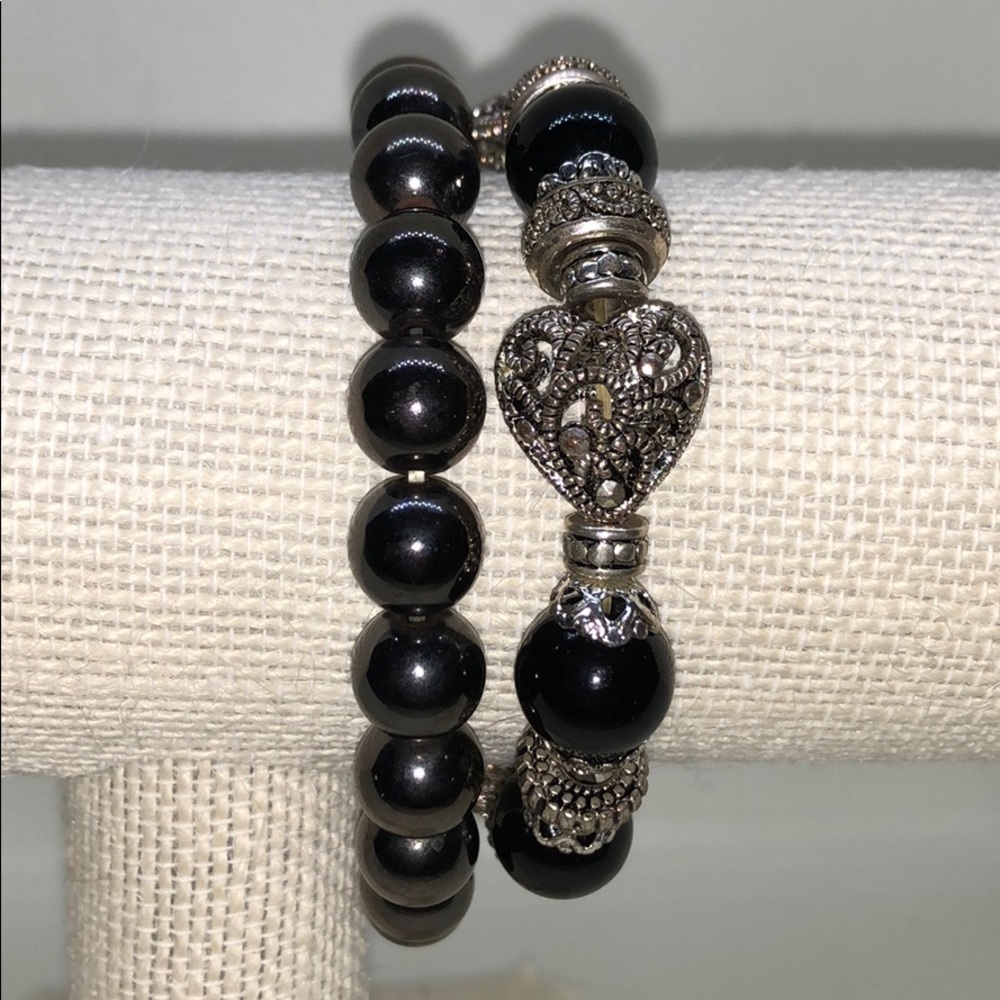 Black and Gray Bracelets
